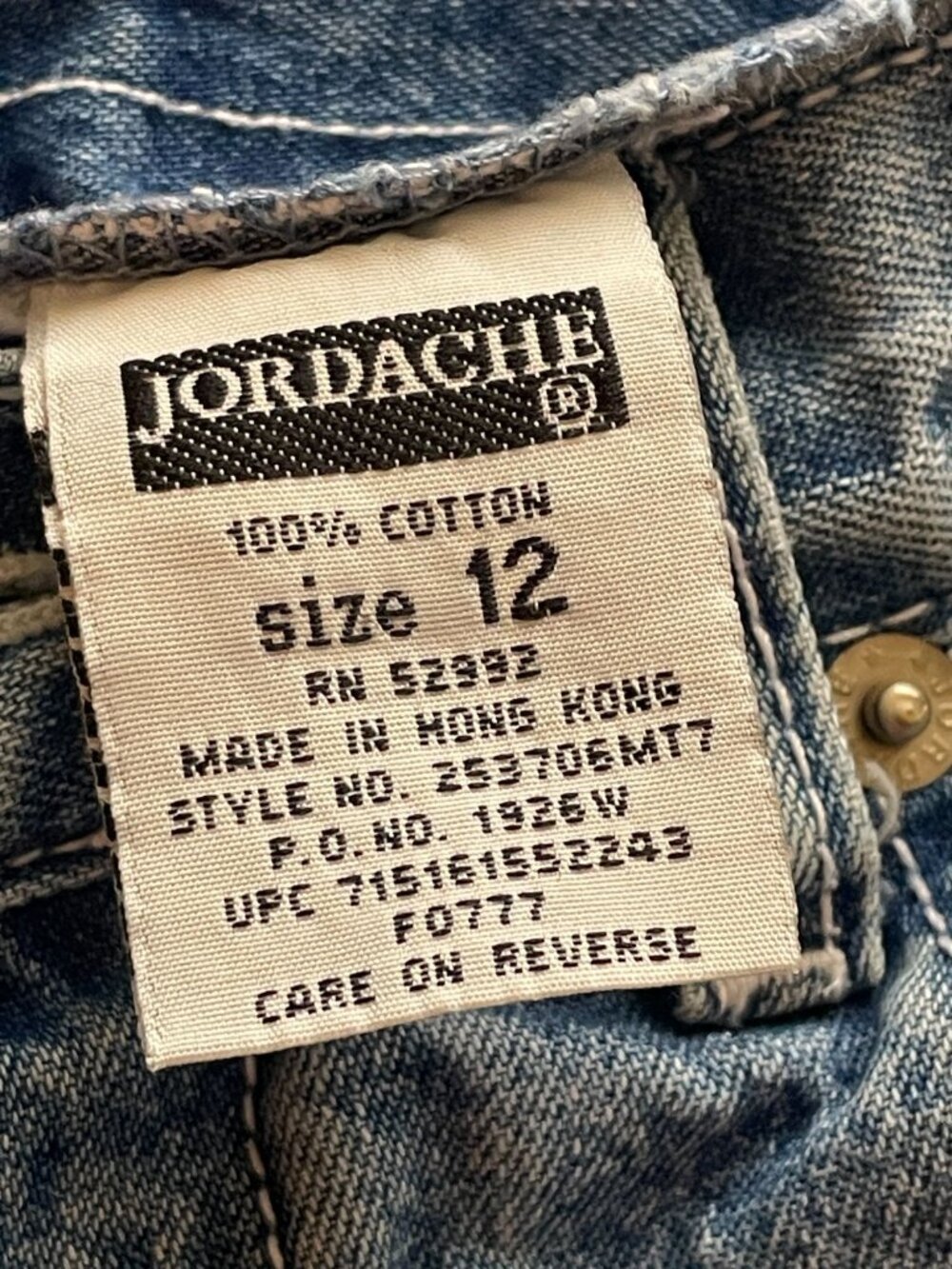 Rare Vintage Jordache Girls Cargo Jeans Size 12 (Juniors 0), Wide‑Leg Y2K Denim - Picture 10 of 14